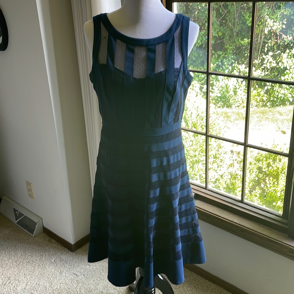 White House Black Market Navy blue dress